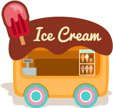 Ice Cream Van That - Cartoon Ice Cream Bus (374x353)