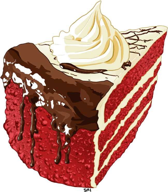 28 Collection Of Velvet Clipart - Red Velvet Cake Clipart (668x757)