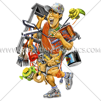 Gear Up Handyman - Cartoon (385x385)