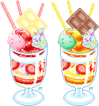 Free Ice Cream Sundae Clipart - Parfait Pixel (500x463)
