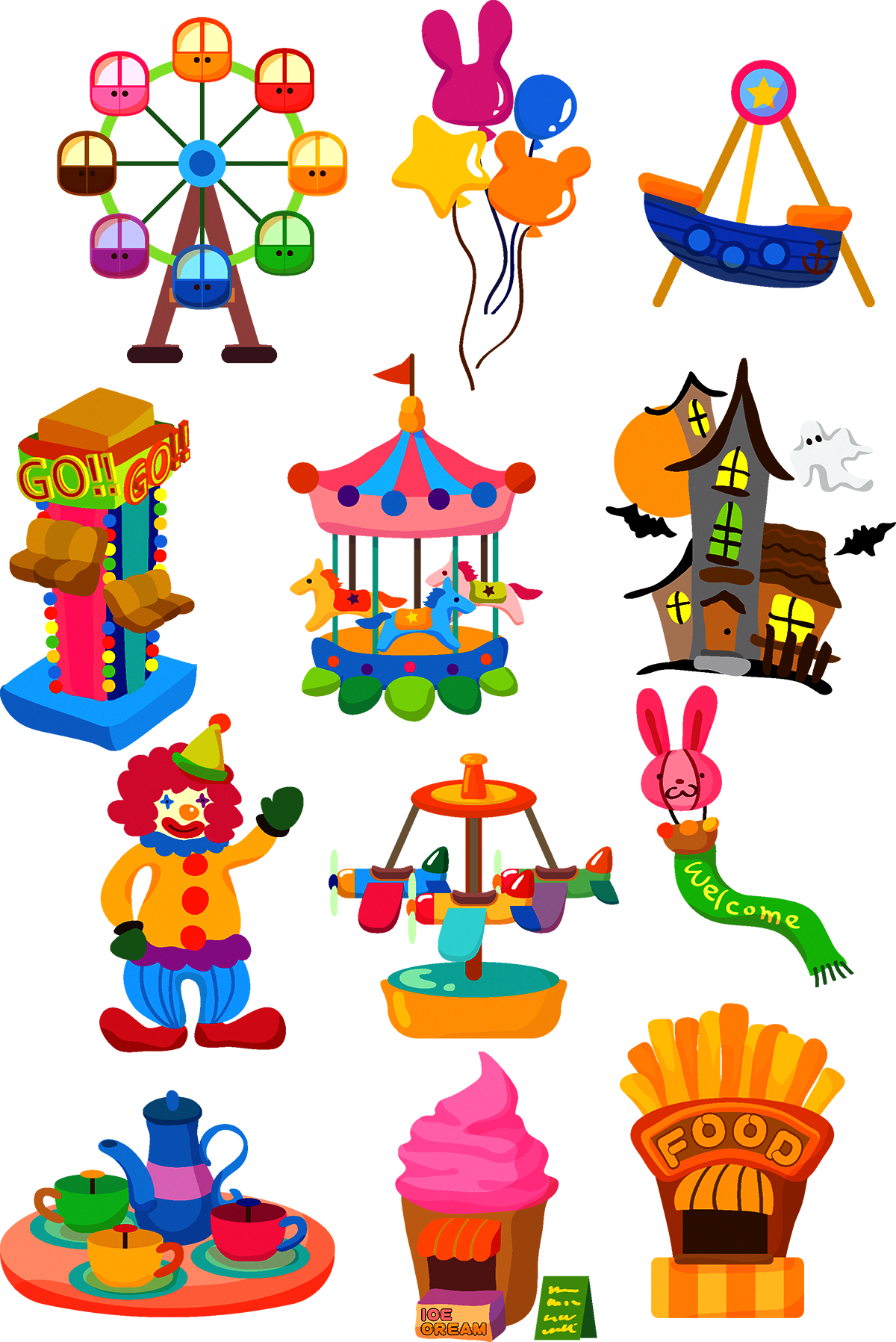 Cartoon Playground Illustration - Cartoon Playground Illustration (1200x1797)