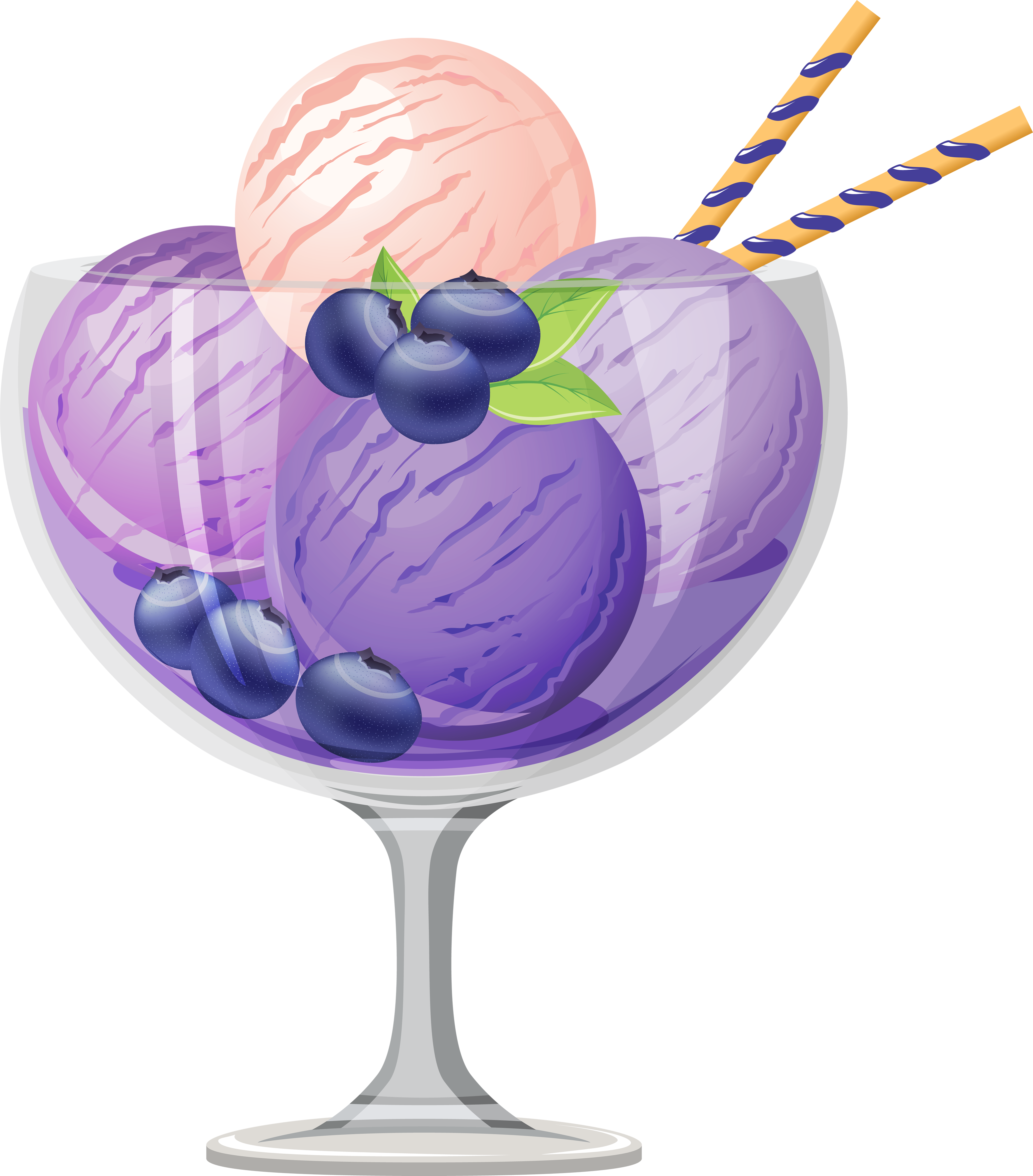 Violet Clipart Ice Cream - Ice Cream Cup Clipart (3093x3521)