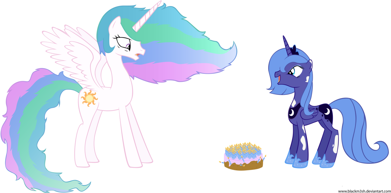 Celestia's Birthday By Blackm3sh Celestia's Birthday - Princess Luna (1600x809)