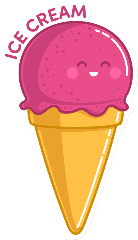 Laminowana Naklejka Ice Cream, Donicesky - Ice Cream (800x800)
