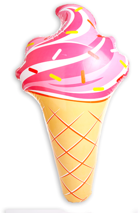 The Pretzel & Ice Cream Floaty - Inflatable Ice Cream Cone (454x454)