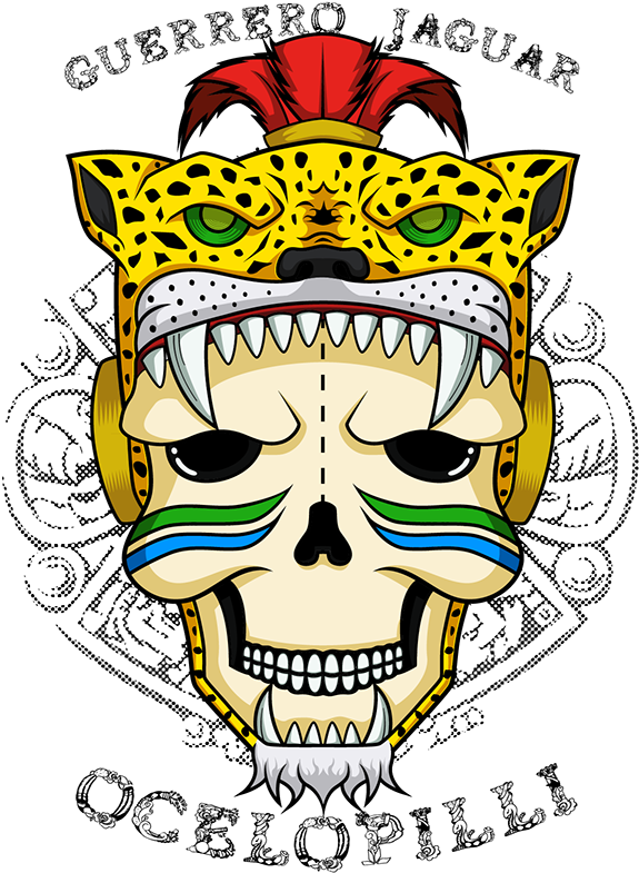 Calavera Guerrero Jaguar Azteca On Behance - Calavera Guerrero Jaguar (600x800)