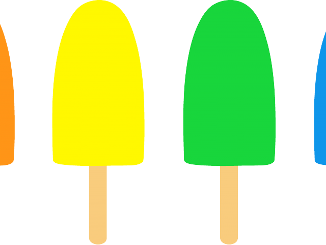 Popsicle Clipart Divider - Ice Cream Bar (640x480)