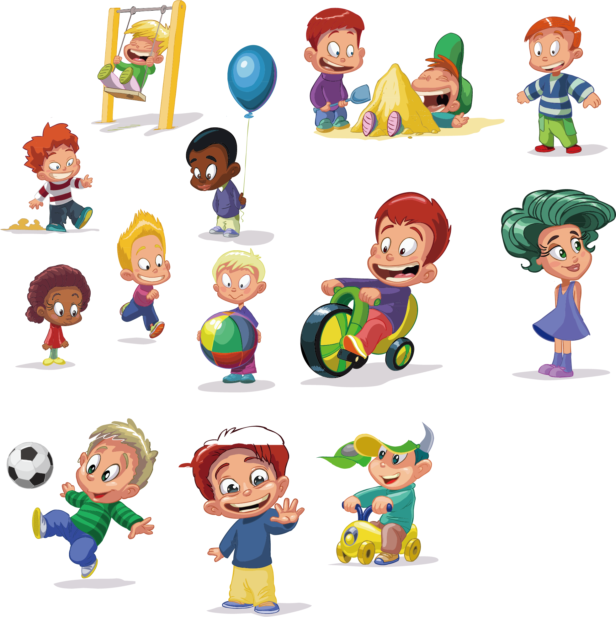 Child Cartoon Play Clip Art - Child Cartoon Play Clip Art (1964x1967)