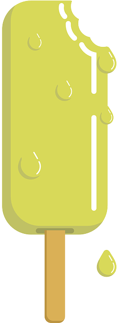 Popsicle Clipart Yellow - Paleta De Hielo Derretida (320x640)