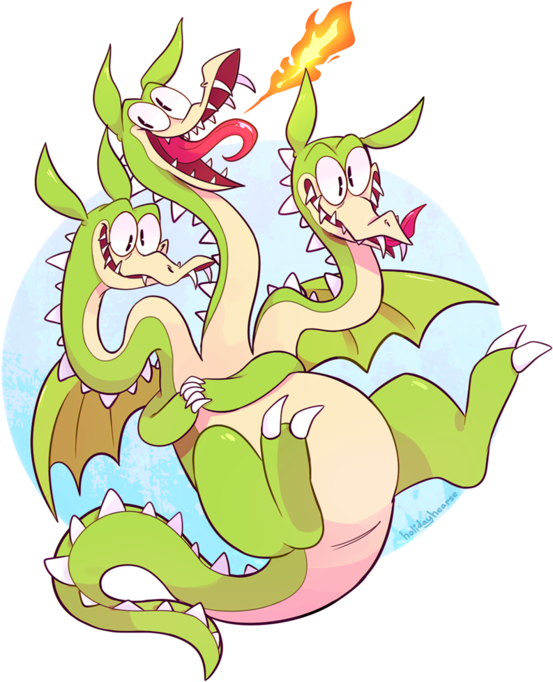 Three Headed Dragon By Draco-firestorm On Deviantart - Grim Matchstick (809x988)