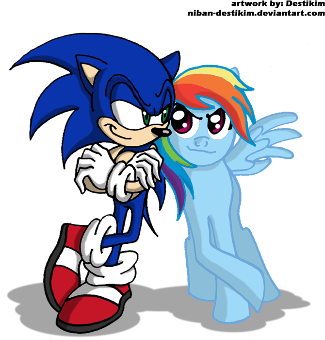Rainbow Dash & Sonic (708x750)