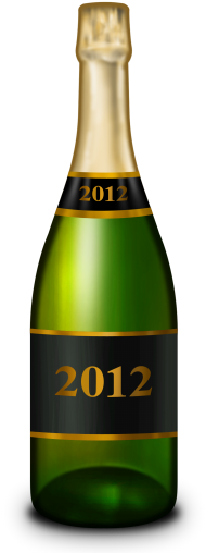 Champagne Bottle Icon - New Year's Icon Png (512x512)