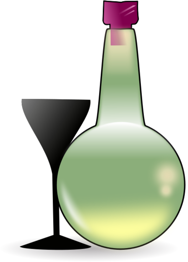 Bottle Of Absinth - Clip Art (600x838)