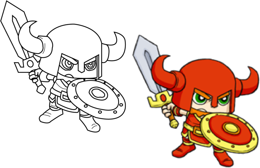 Warrior Tracing By Sonicbrawler182 - Fat Princess Warrior (900x568)
