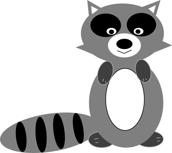 Woodland Raccoon Clipart 3 By Susan - Raccoon Clip Art (600x536)