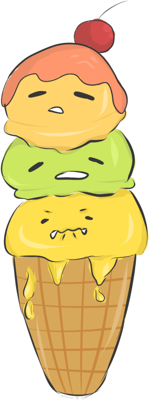 Gudetama Icecream By Adaful - Gudetama Icecream By Adaful (575x1390)