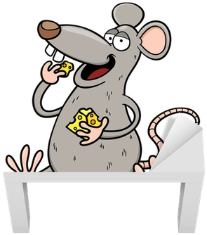 Vector Illustration Of Cartoon Rat Lack Table Veneer - Szczury Kolorowanki (400x400)