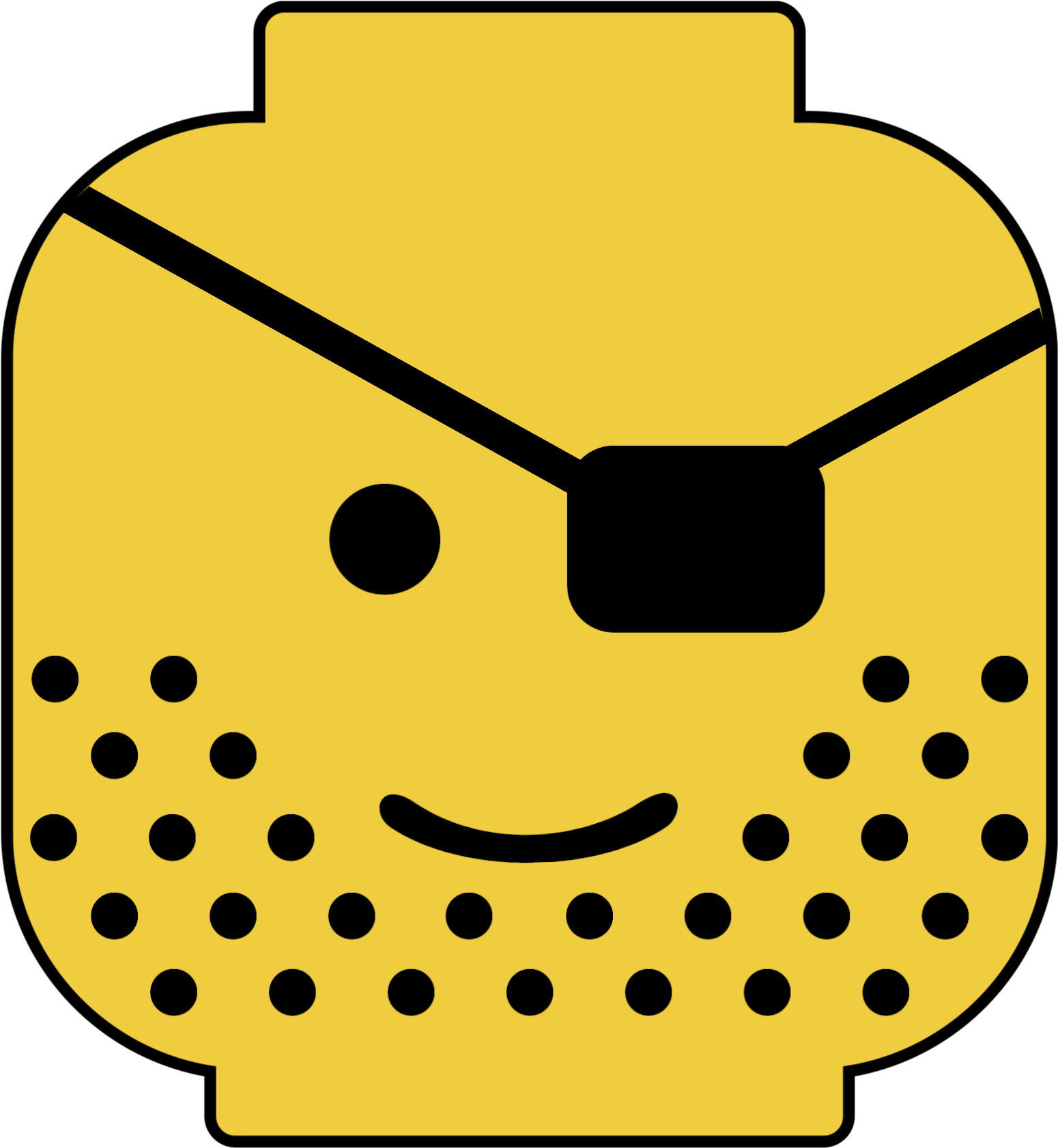 Pirate Lego Head Free Printable - Lego Minifigures Face Printable (1736x1736)