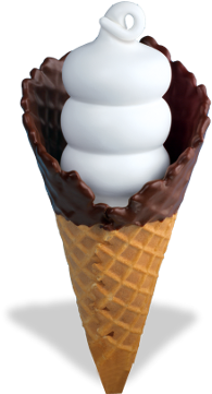 Chocolate Coated Waffle Cone - Large Dairy Queen Cones (400x360)