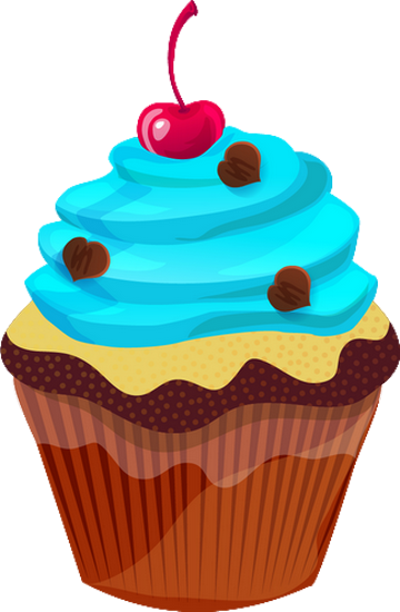 7 Kbyte, V - Clipart Cup Cake (360x550)