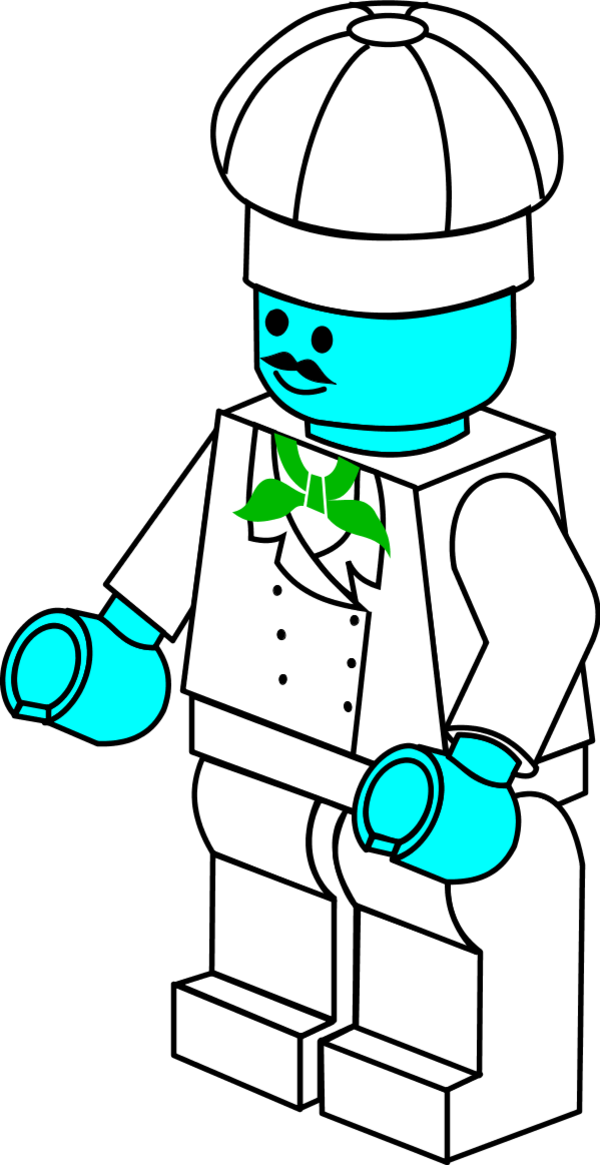 Lego Town Chef - Police Officer Coloring Sheet (600x1165)