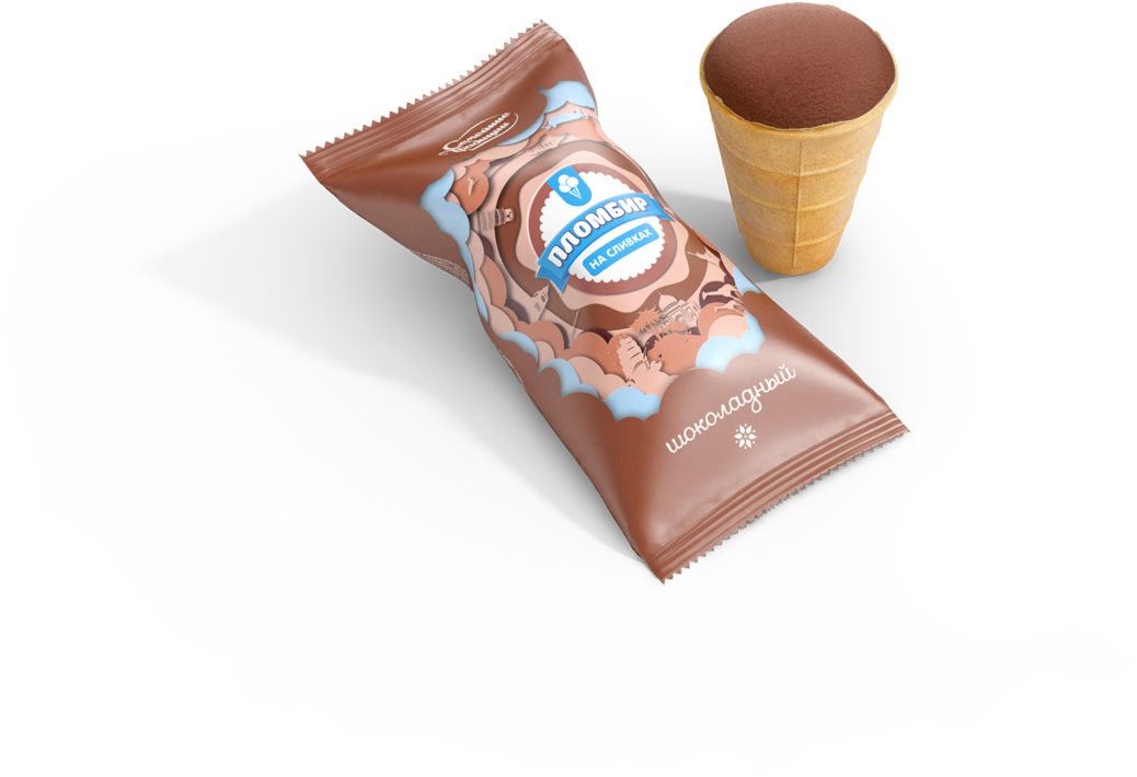 Chocolate Full Cream Ice Cream In Wafer Cone - Chocolate (1440x966)