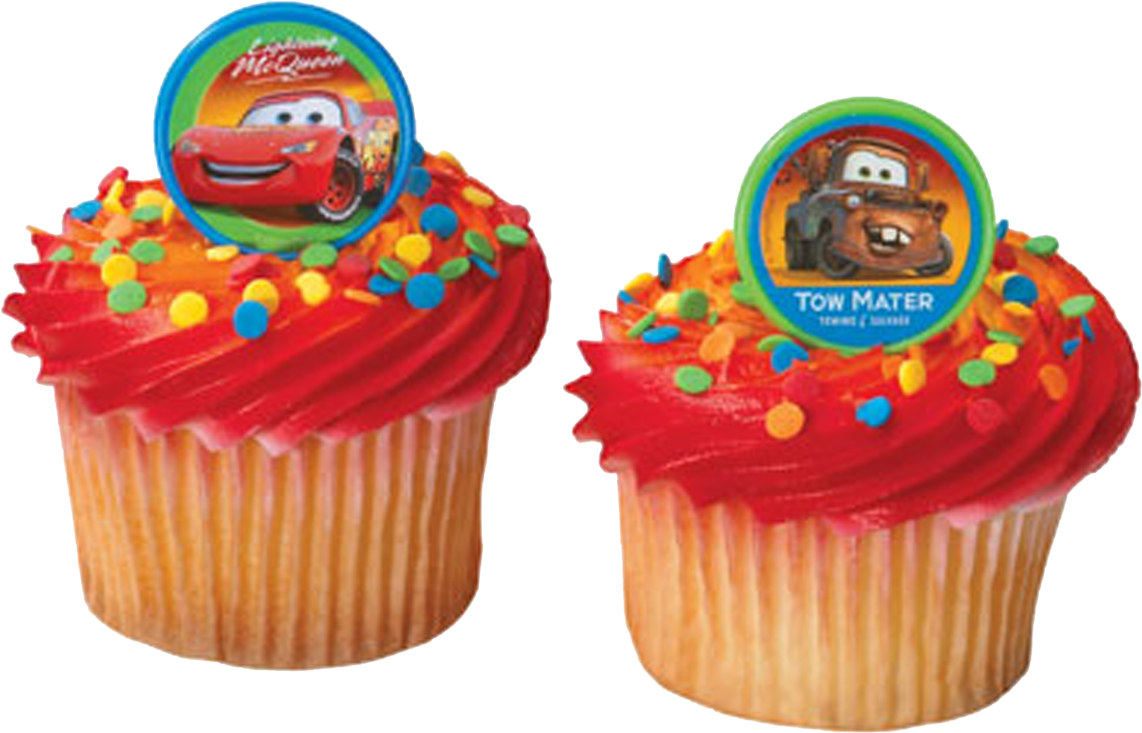 Lightning Mcqueen Mater Cupcake Birthday Cake Frosting - Lightning Mcqueen Mater Cupcake Birthday Cake Frosting (1667x1104)