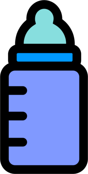 Baby Bottle Icon Vector - Baby Bottle Clip Art (300x590)