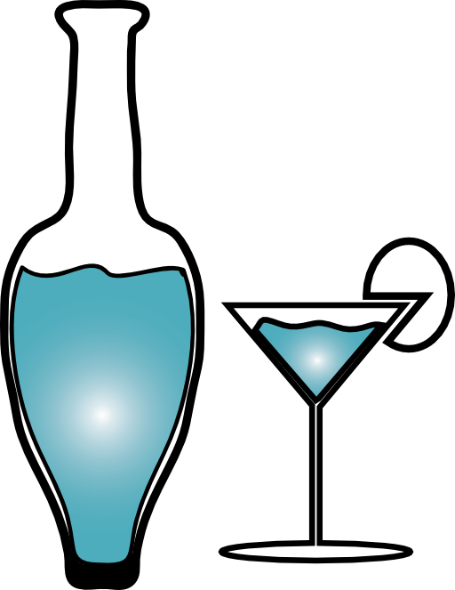 Drinking Glass And Bottle Icon Clipart - ايقونة ماء (512x663)