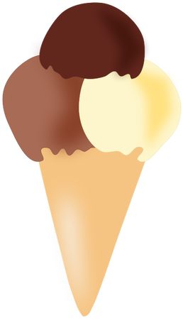 Vanilla And Chocolate Ice Cream - Ice Cream Vector Png (274x500)