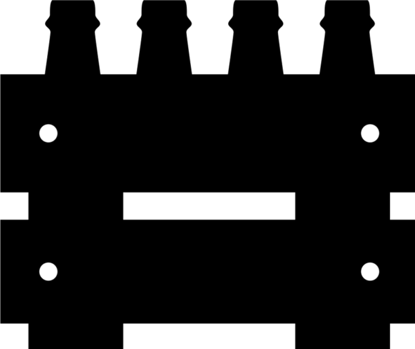 Beer Crate And Bottles Rubber Stamp - Beer (600x504)