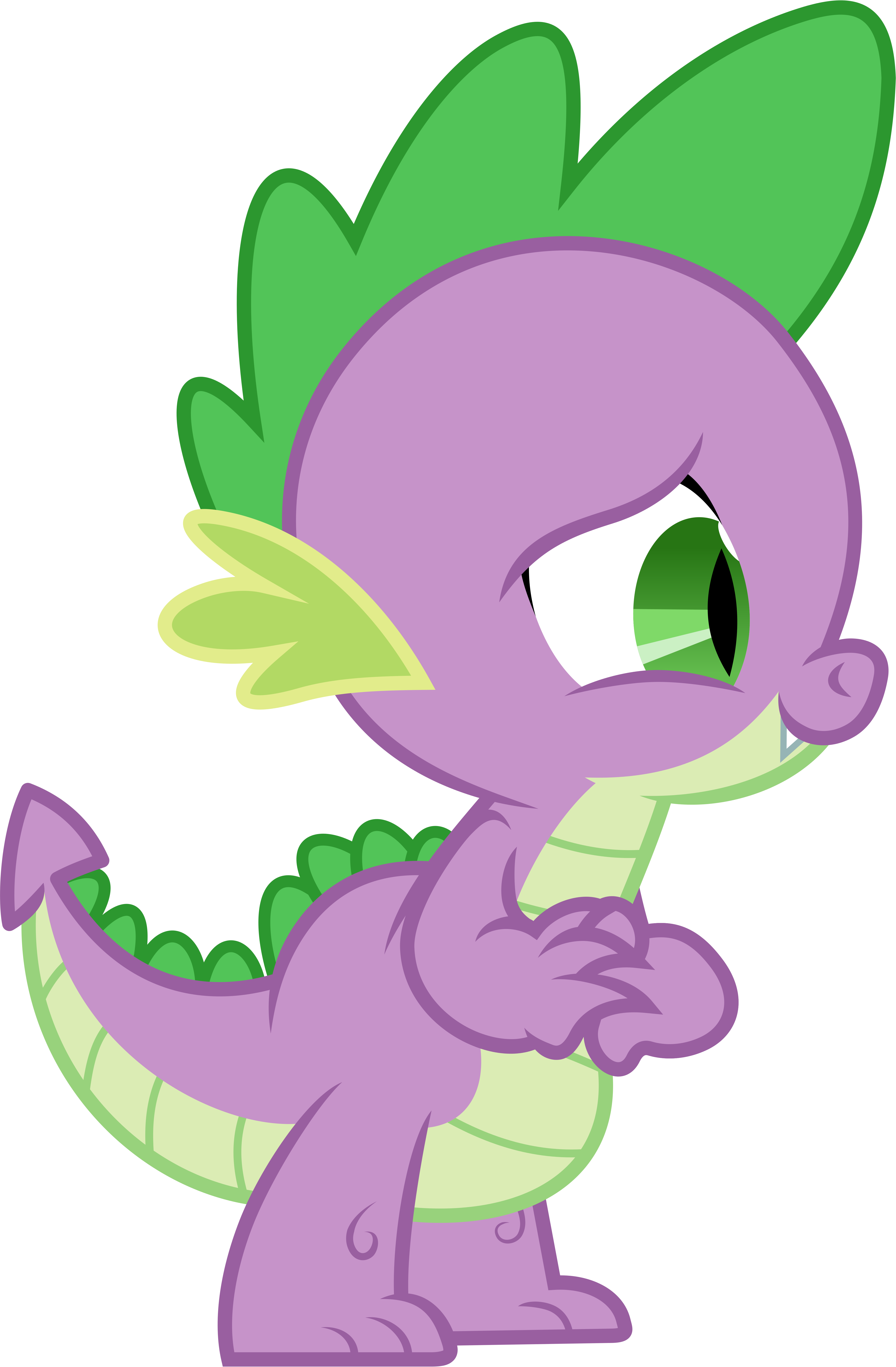 Spike My Little Pony Twilight Sparkle - Mlp Spike Cute Vector (4440x6770)