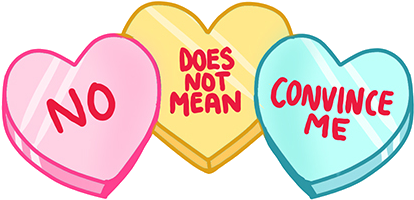 Pin Valentine Candy Hearts Clip Art - No Does Not Mean Convince Me (496x288)