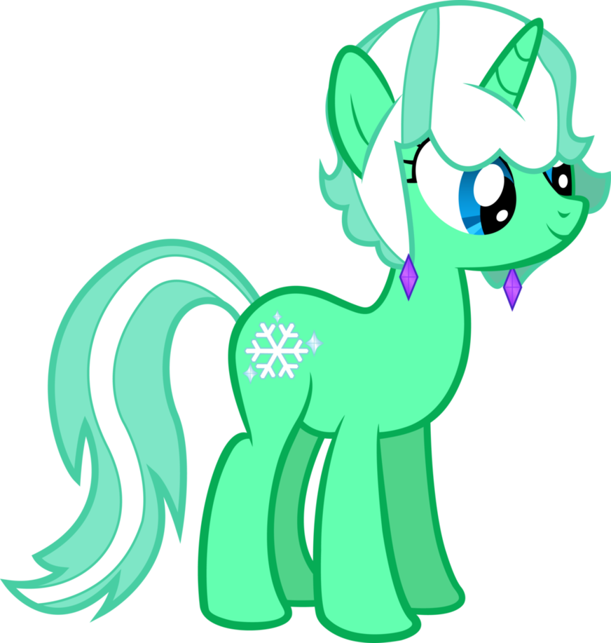 Icy Mint Adores Ice Skating, And Owns An Ice Cream - My Little Pony (872x917)