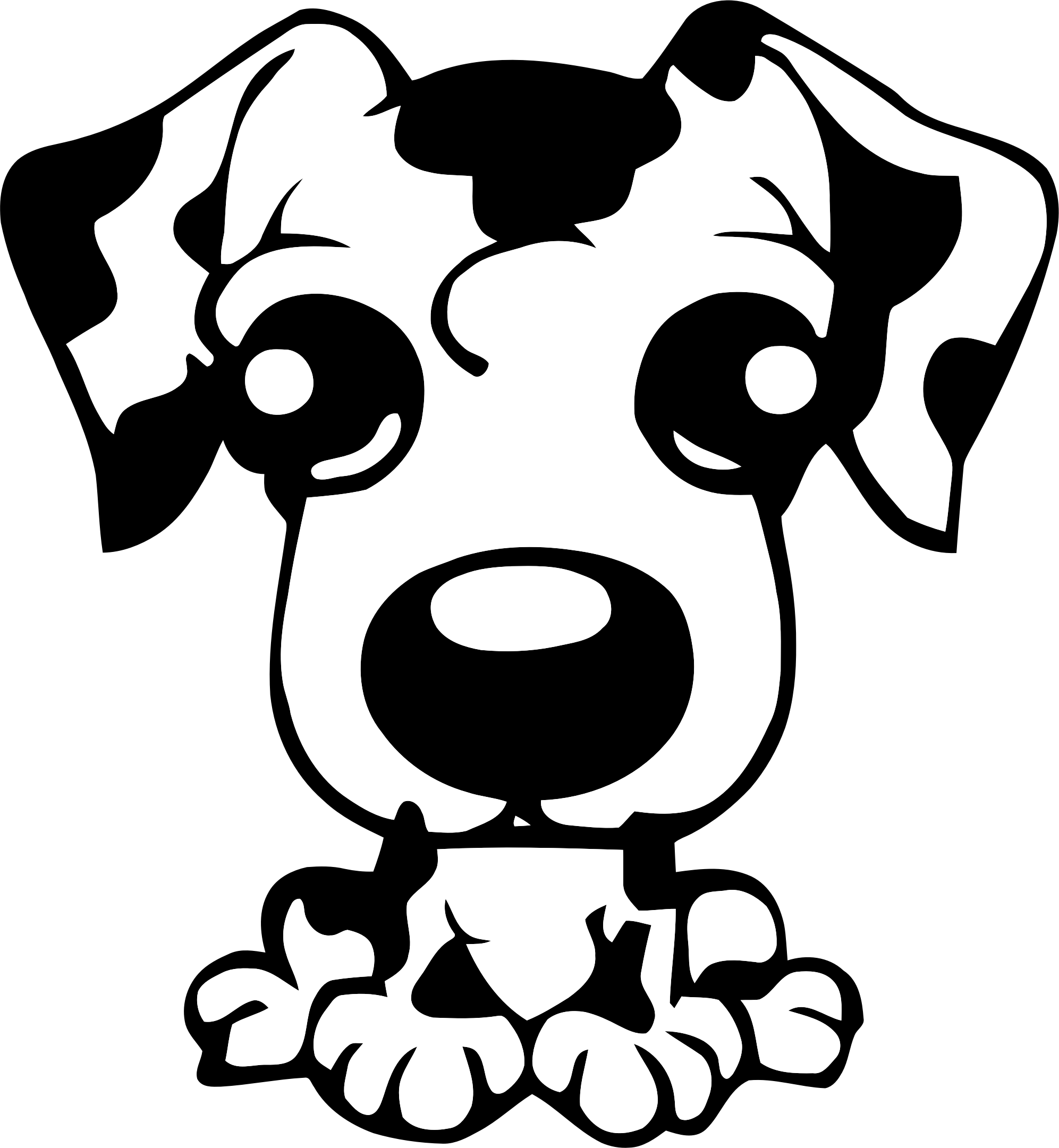 Puppy Icon - Cute Puppy Cartoon Png (1993x2161)