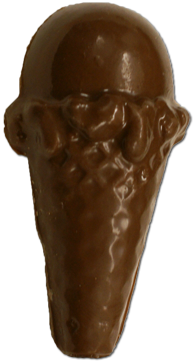 Ice Cream Cone Lollipop - Chocolate Ice Cream (500x500)