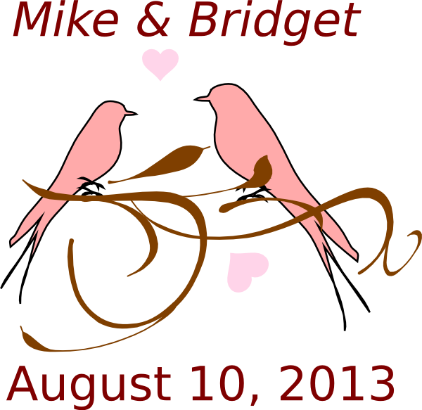 Love Birds Svg Clip Arts 600 X 583 Px - Clip Art Love Birds (600x583)