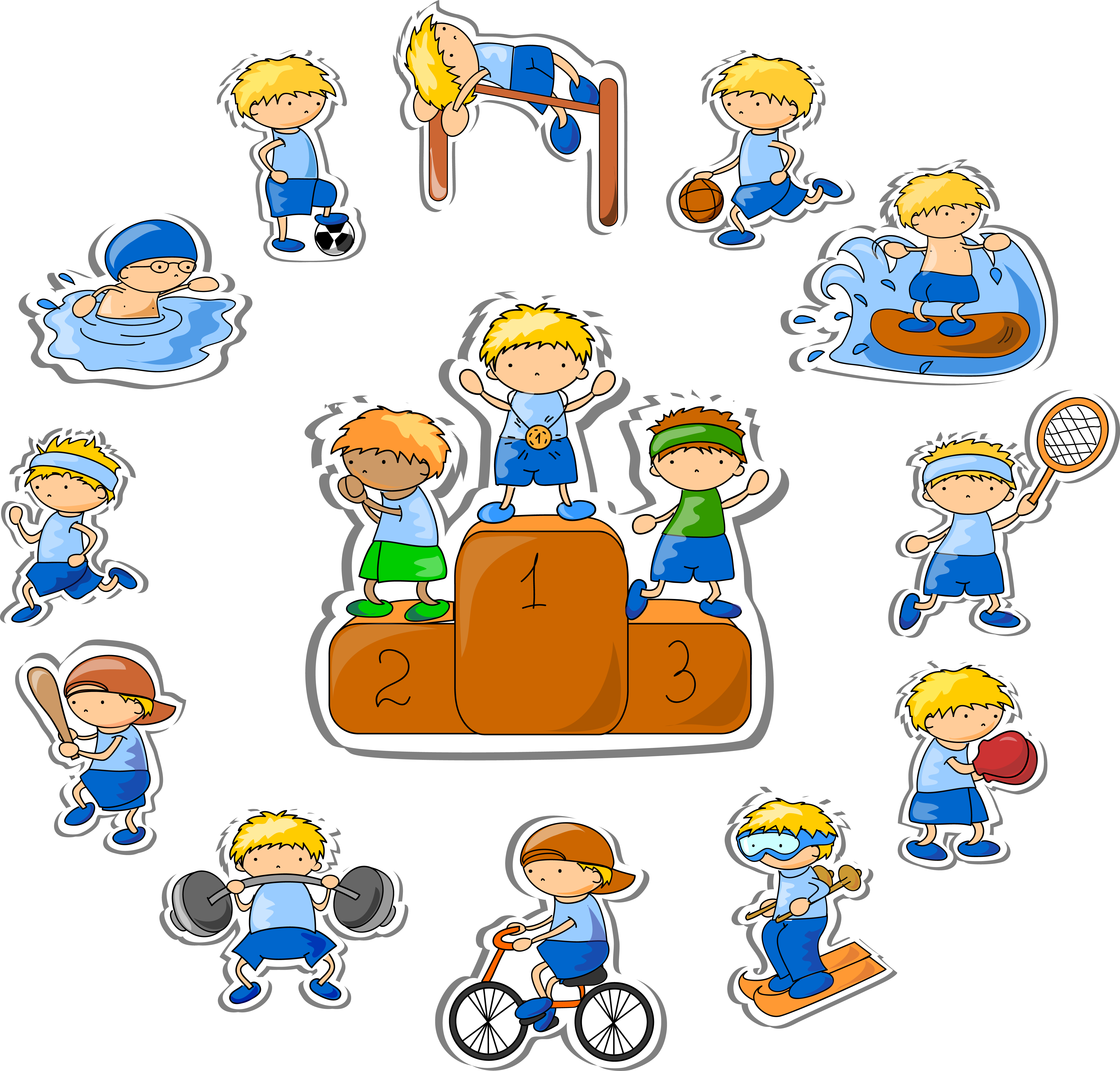 Sport Cartoon Drawing Clip Art - Sport Cartoon Drawing Clip Art (5046x4826)