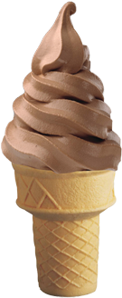 Calories In 4 Oz Of D'lites Ice Cream - Chocolate Soft Serve Ice Cream Png (350x350)