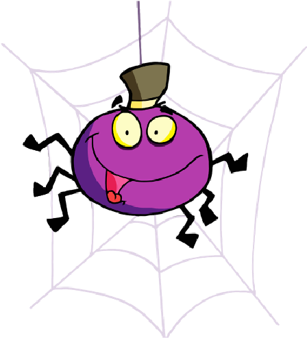 Cartoon Spider Images - Cut And Paste Worksheets For Preschoolers (500x500)