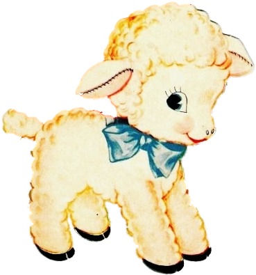 Little Lamb 378×405 Pixels - Free Printable Vintage Easter Lamb Clipart (378x405)