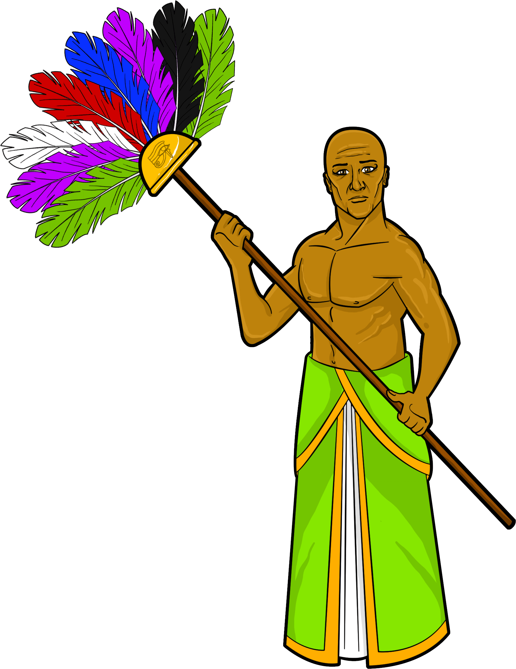 Ancient Egyptian Fan Bearer - Fan Bearer (1760x2281)