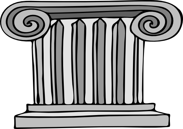 Pillar Clip Art At Clker - Roman Columns Clip Art (600x426)