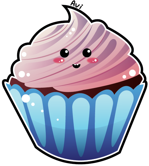 Happy Cupcake By Aviluff - Happy Cupcake Png (504x548)