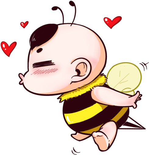 Cartoon Air Kiss - 飞吻 卡通 (640x640)