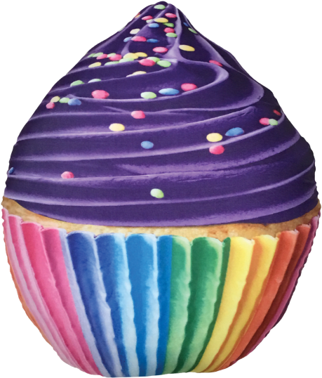 Picture Of Rainbow Cupcake Microbead Pillow - Cupcake Rainbow (550x550)