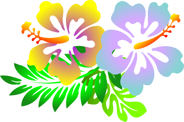 Hibiscus Line Clip Art - Hibiscus Line Clip Art (600x399)