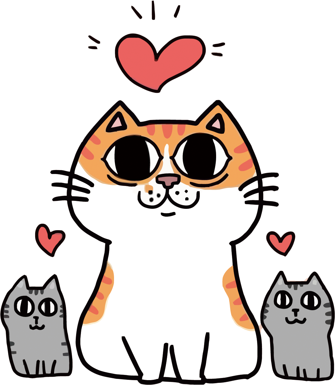 Cartoon Illustration - Cat Vector - Scalable Vector Graphics (1500x1489)