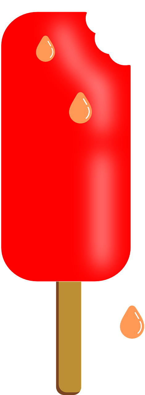 Popsicle Clipart Strawberry - Picole Png Desenho (500x1000)