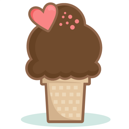 Valentine Ice Cream Cone Scrapbook Cuts Svg Cutting - Valentines Day Ice Cream Social (432x432)